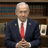 Prime Minister Benjamin Netanyahu gives a Hebrew video statement on June 22, 2025. (Screen capture/GPO)